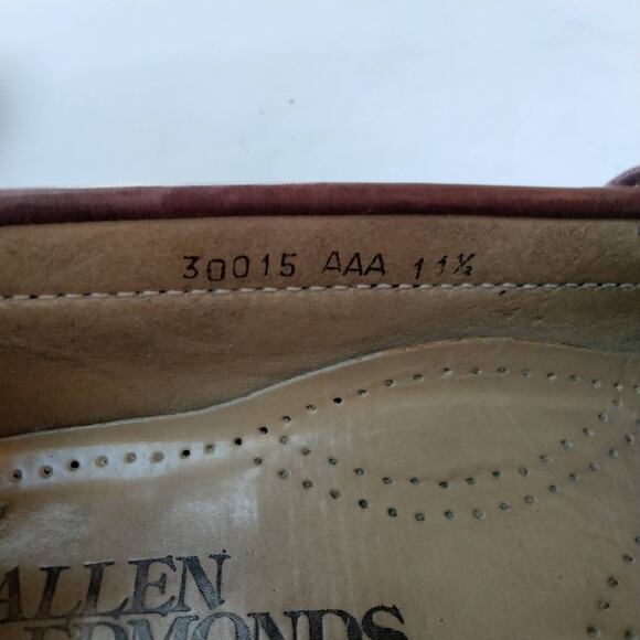 Allen Edmonds Brown Leather Loafers Beaumont Men's Size AAA 11.5 30015 - Picture 5 of 12